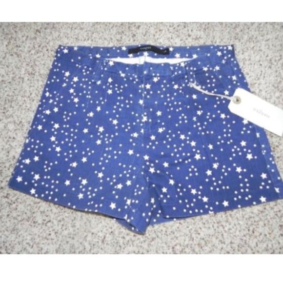 Harper Shorts Blue Denim White Stars Size 26 NWT - Picture 1 of 2